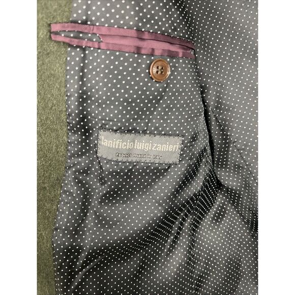 Vistula Green Wool Military Style Jacket EU mens 52 Slim Italian Steampunk - Picture 13 of 16